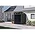 Suncast 6' x 5' Modern Outdoor Resin Storage Shed with Steel Frame, Peppercorn/Black