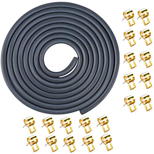 Meekear 3/16 Inch ID Fuel Line Kit, 10FT Rubber Fuel Line with 20 Pcs 2/5 Inch Adjustable Hose Clamps for Dirt Bikes, Motorcycles, Riding Mowers, Go Kart Small Engines