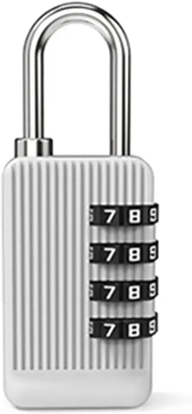 Solid Color Wave 4 Digit Password Lock Combination Metal Padlock 1Pcs(Black)