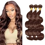 AuokMar 26 26 26 Pouce #4 Chocolate Brown Body Wave Bundles Human Hair Premium Unprocessed...