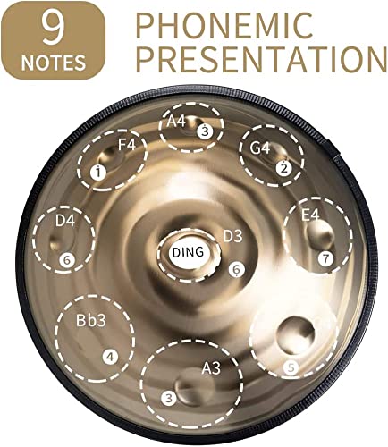 Handpan Drum de 22" en Re menor con 9 notas miniatura 2
