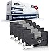 Produktbild 5x Kompatible Schriftbänder für Brother TZE-941 P-Touch P750W+4tapes PT-P900NW PT-P 900Series PT-P900W PT-P 950NW RL700S TZE941 18mm TZE 941 Ribbon TTR Label Tape Black on Silver - Print Light Serie