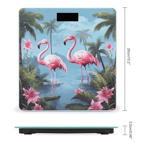 Báscula Digital de Baño con Pantalla LED y Plataforma de Vidrio Templado miniatura 2