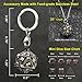 Haxtec Mini Metal DND Dice Set with Hollow Necklace Dice Case Antique Tiny Metal Dice Set D&D Keychain Portable 7PCS Dice Set