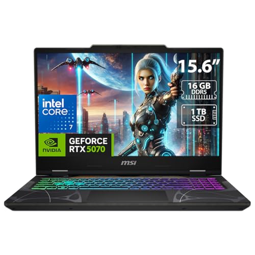 MSI Cyborg 15 B2RWGKG-409US Notebook Gamer, 15.6' IPS 144Hz, Intel Core 7-240H, NVIDIA GeForce RTX 5070 8GB, 16GB DDR5, 1TB SSD, Windows 11, Preto