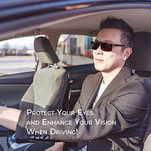 Polarized Clip-On Sunglasses for Driving, UV Protection, Flip-Up Sunny and Low Light Combo Set, Slim Clip Design3