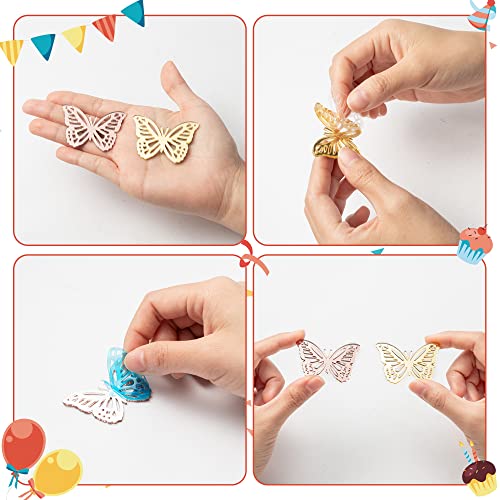 30Pcs Tropical Hawaiian Acrylic Cake Disc Cupcake Toppers Spring Summer Butterfly Engraved Topper Charms Mini Cake Decor Jungle Luau Birthday Cake Decorations Party Supplies Favors For Diy Cupcake #TOP2