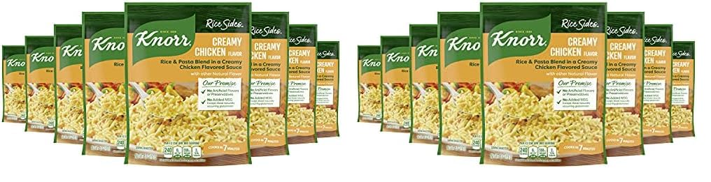 Knorr Rice Side Dish, Creamy Chicken, 5.7 oz (8-Count) (Pack of 2)