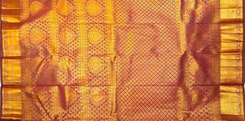 Image of VFCollections Women's Kanchipuram Silk Pure Pattu Sarees With Blouse