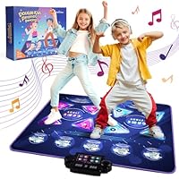 Sewulidon Updraded Bluetooth Dance Mat for Kids Ages 4-8 Boys&Girls,Electronic Dance Pad with Single Player/Double Player,Dance Game Toy for Christmas/Xmas/Birthday Gift for 3-12 Years Old