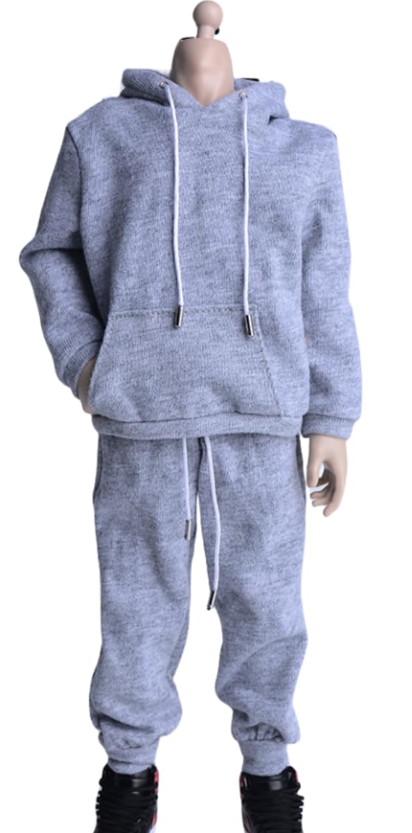 HiPlay 1/12 Scale Figure Doll Clothes: Gray Hooded Sweatshirt Set