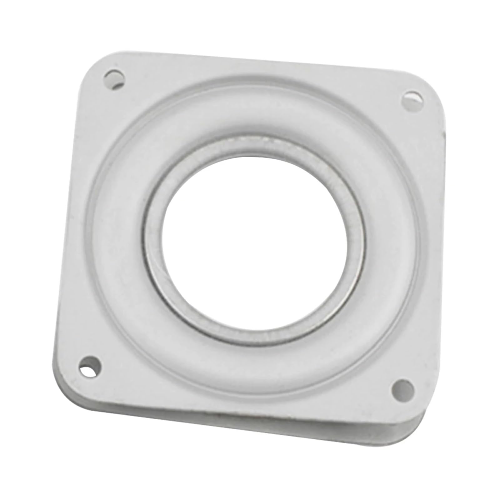 Base girevole con piastra orientabile, Espositore for giradischi bianco Cuscinetto da scrivania quadrato in ferro rotante a 360 gradi