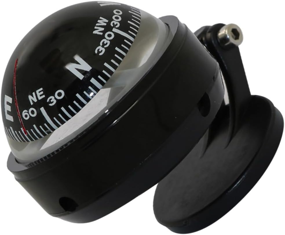 DOITOOL 3pcs Adjustable Compass for Car Large Size Dashboard Compass Declination Adjustment Function Direction Pointing Guide Ball Car Guide Ball