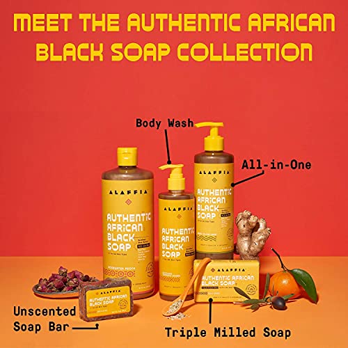 Alaffia 0841320102568 Skin Care, Authentic African Black Soap, All In One Body Wash, Face Wash, Shampoo & Shaving Soap With Fair Trade Shea Butter thumb #6