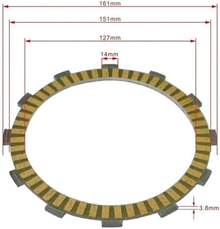 9Pc Motorcycle Friction Clutch Disc Plates Fit For GSF1250S GSF1250SA GSX1250FA VL1500 C90 VZ1500