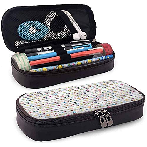 Estuche para lápices, Estuche para lápices, Estuche para lápices, Corazones duraderos de gran capacidad Hoja de notas musicales Amor 20cm * 9cm * 4cm