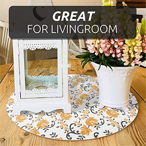 Fifty-Feet 12X120 Inch Shelf Liner For Kitchen Cabinets, Pvc Drawer Liner For Dresser Non-Slip Bathroom, Non-Adhesive Cabinet Liner Washable (Yellow Floral)(1 Roll) #TOP4
