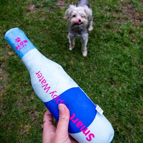 Juguete para perros Glow Pups con chirriador, azul, grande miniatura 7