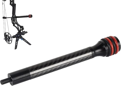 Miniatura 1 de FENJANER Estabilizador de arco de tiro con arco, barra de equilibrio de arco de fibra de carbono de 8  con sistema de amortiguación para arco