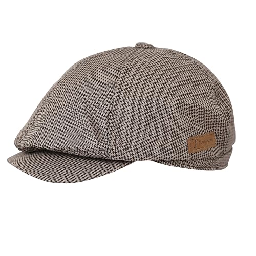 Image of FabSeasons Cotton Ivy Flat Golf Cap - Classic Newsboy Gatsby Hat for Men