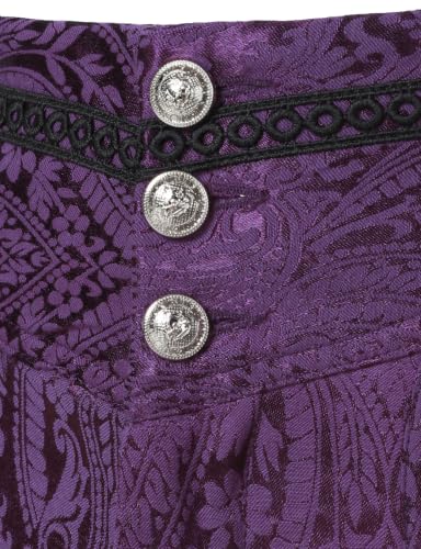 Image of VATPAVE Mens Gothic Pants Cosplay Costume Steampunk Victorian Pants