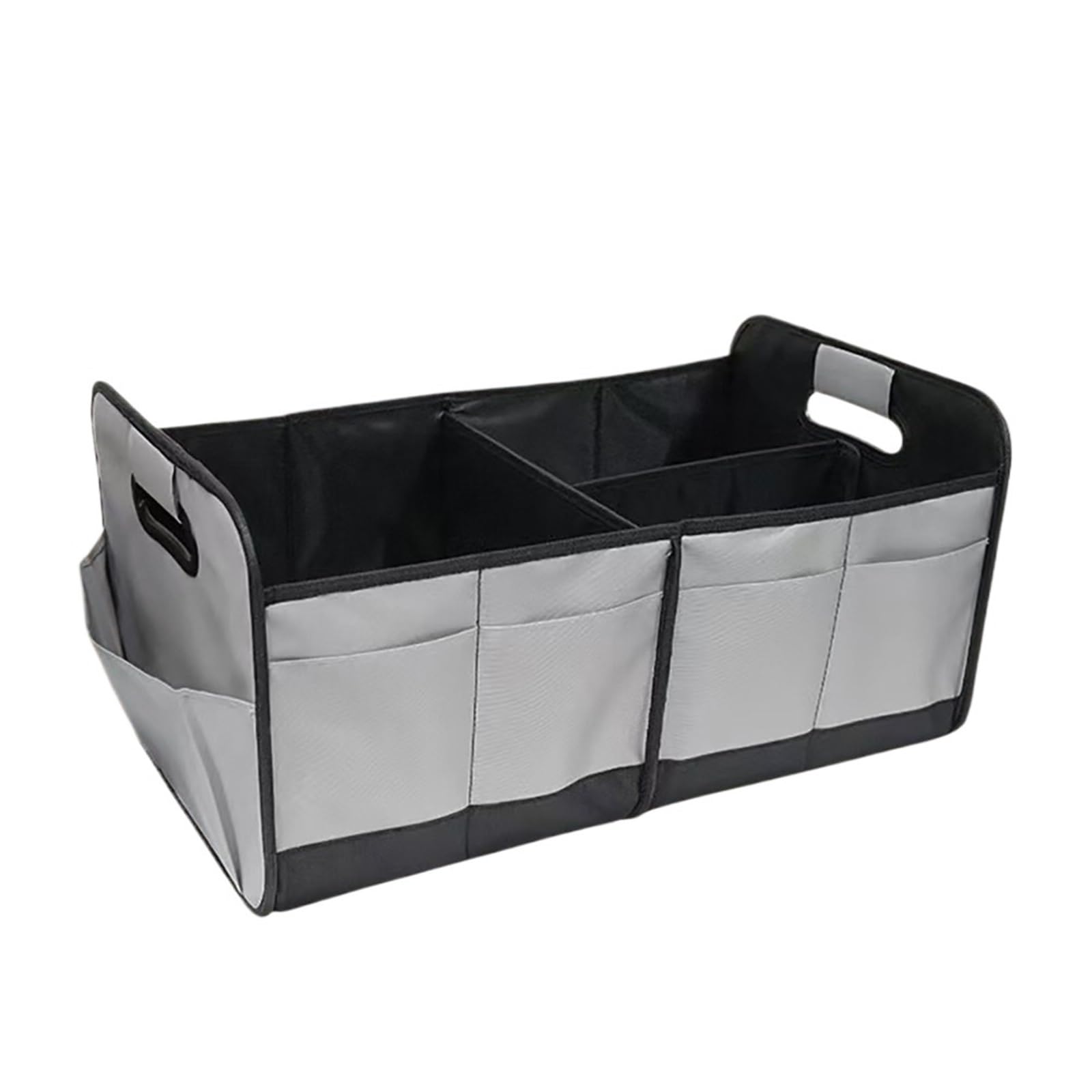 MKYYIOED Car Storage Box Trunk Organizer For Car, Collapsible Compartment Automotive Storage Box, Waterproof(Grey)