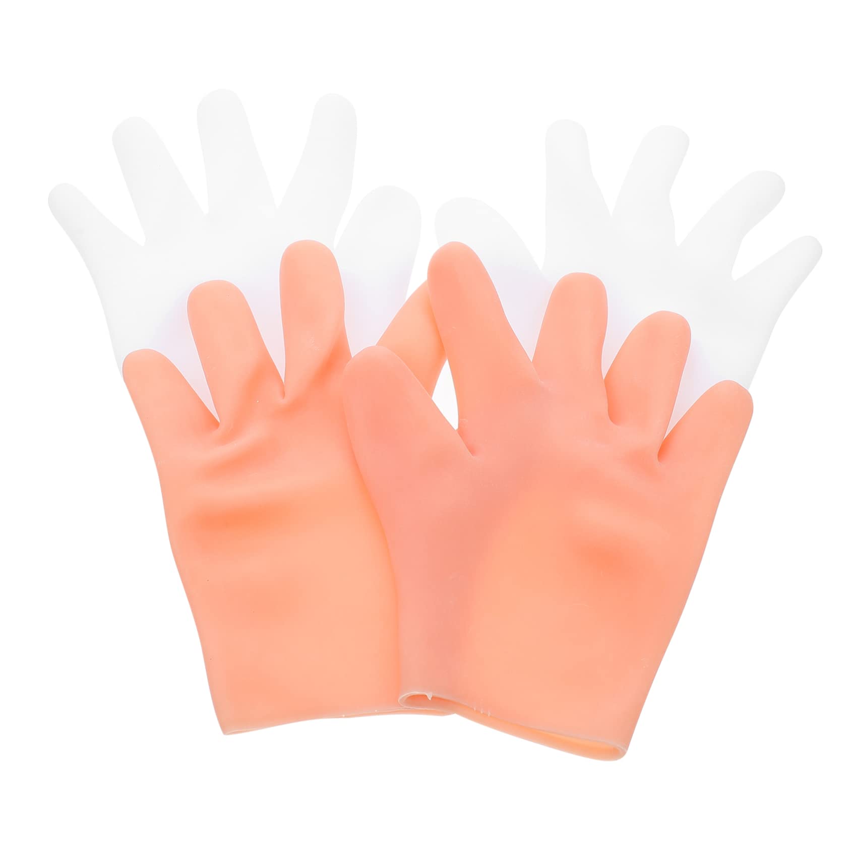 TOVINANNA 2 Pairs Household Moisture Gloves Portable Beauty Gloves for Exfoliating Moisturizing and Preventing Dryness for Hand Care Skin Color