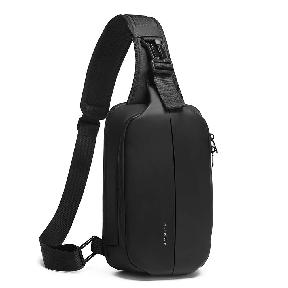 BANGEUnisex Adult Anti-theft Water Resistant Crossbody Shoulder Chest Pack Sling Bag (Black)