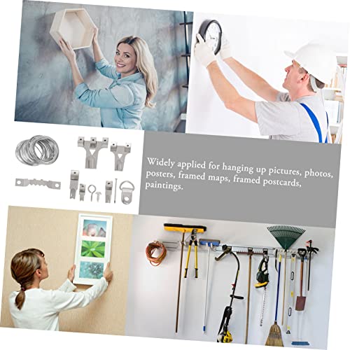 Image of Heavy Duty Picture Hanging Kit with Wall Hooks Durable Iron Nails for Artworks Easy to Use for Home Decoration and Gallery Displays