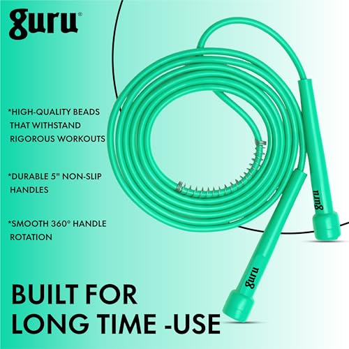 Image of GURU Skipping Rope, Adjustable Jumping Rope For Men & Women & For Kids Ideal For Gym /Exercise Rope For Workout