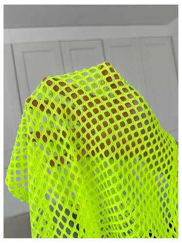 Floerns Girl's Y2k Netted Mesh Shirt Short Sleeve Crew Neck Street Crop Tops4