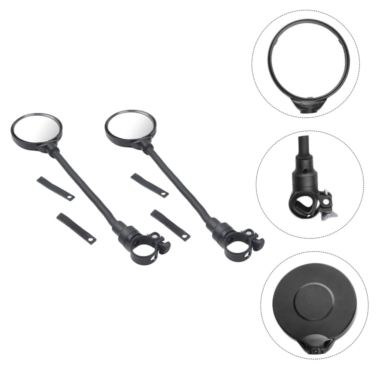 TOYANDONA 2pezzi Specchietto Retrovisore Per Bicicletta Specchietto Regolabile Visione Grandangolare Facile Installare Su Manubrio Per Bici Corsa e Mountain Bike