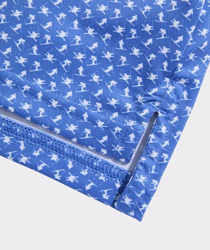 Image of vineyard vines Boys' Printed Sankaty Performance Polo, Micro Ski - Blue, 7