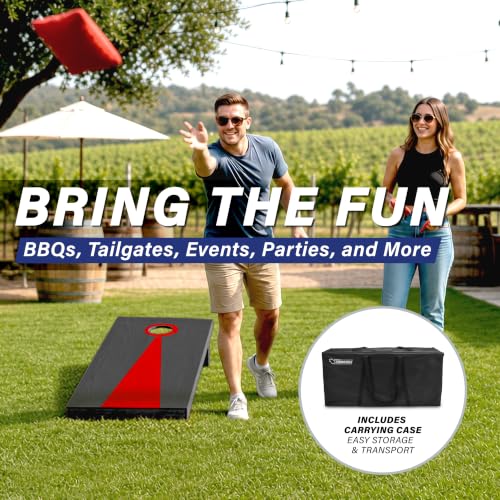 Image of GoSports 4 x 2 ft Regulation Size Wood Cornhole Boards - 10 Vintage Wood Designs (Choose Your Style)