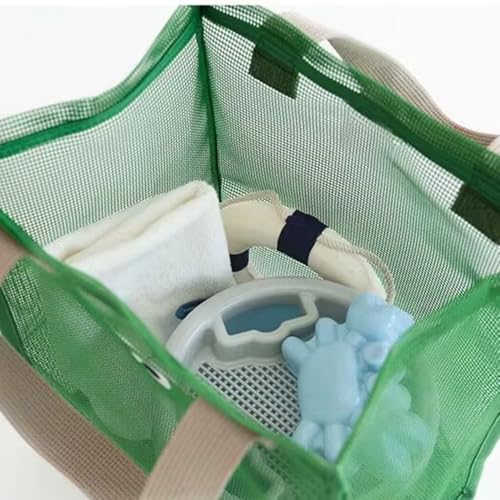 2 Pack Mesh Beach Tote Bag and Crossbody Satchel Shoulder Bag for Gym Training4