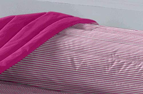 Copripiumino Lucena Cantos Linea In Microfibra Fucsia 280x270 Cm | Ipoallergenico, Morbido E Traspirante - Foto 4