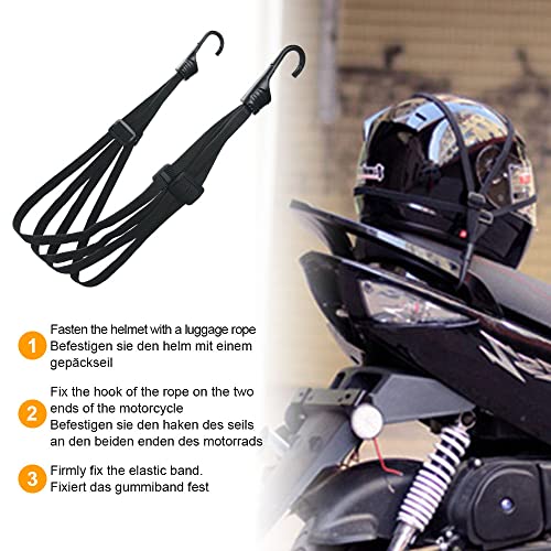 URAQT Fahrrad Spanngurt Elastische, 2 PCS Gepäckgurt Spannseile mit Haken Gepäckträger Fahrradgurt Verstellbarer Gepäckspanner für… – Ansicht 5