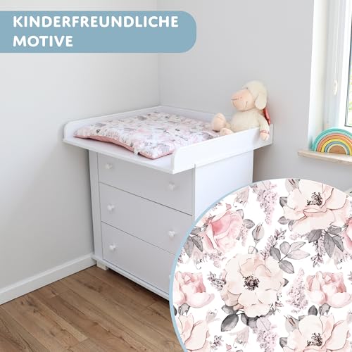Table à langer bébé 75x72 cm pliable rose sauvage pour commode Malm - 5