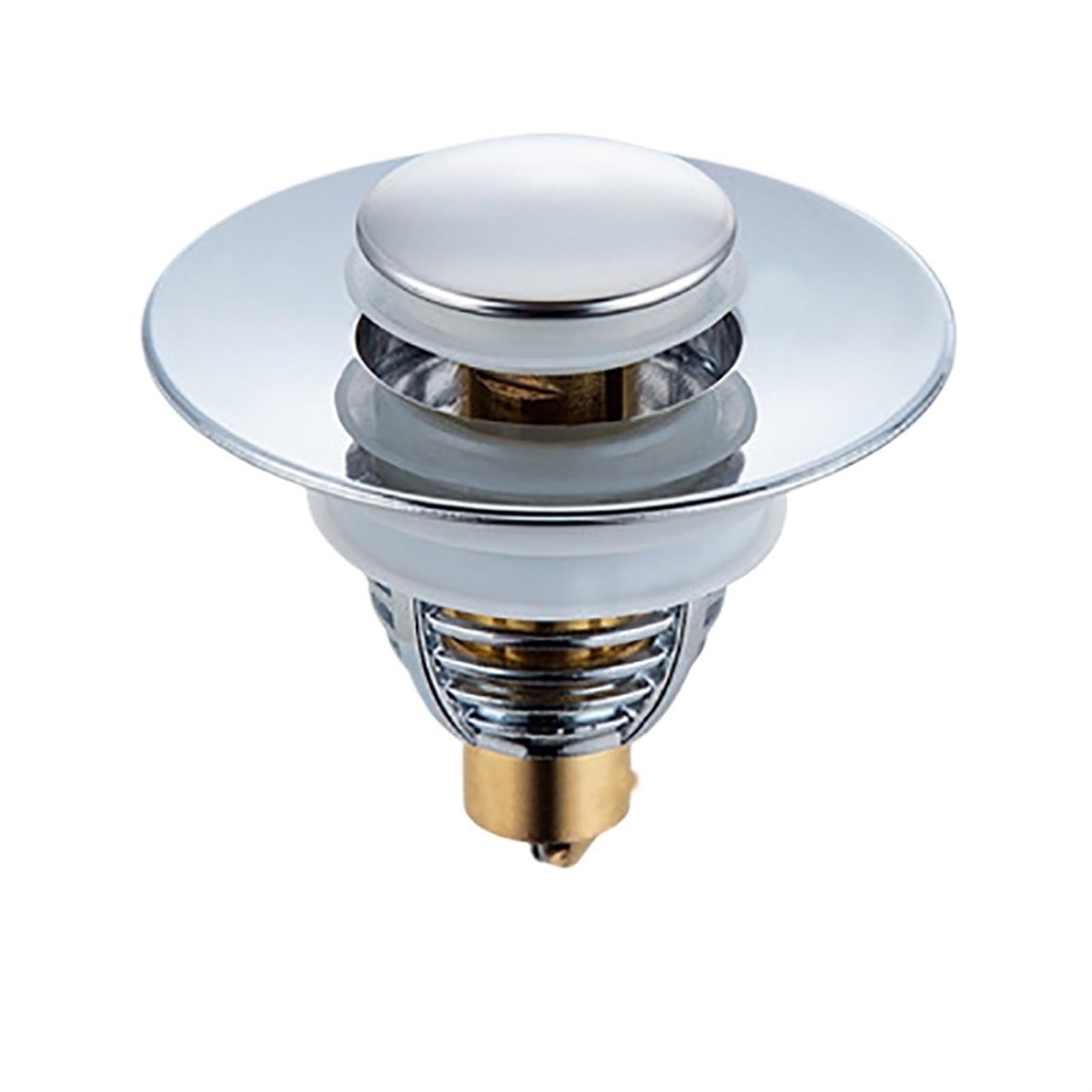Floor Drain Core Basin Drain Filter Universal Stainless Steel Pop-Up Bounce Core Hair Catcher Shower Sink Strainer Bath Stopper Bathroom Tools(Upgrade paragraph)