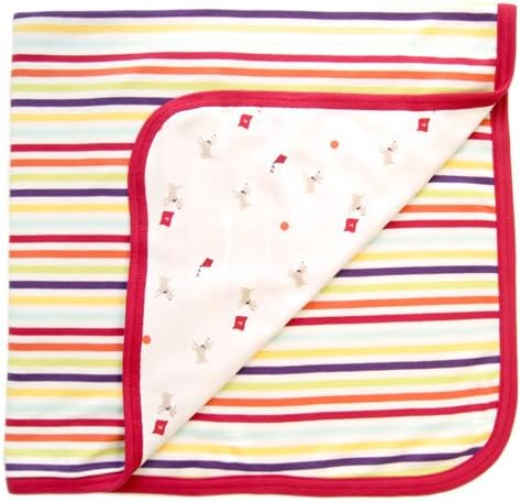 Tuppence and CrumbleOrganic Cotton Reversible Baby Shawl Blanket Red