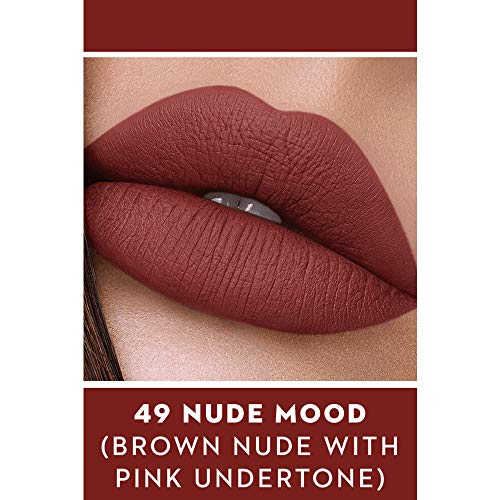 Image of Sugar Womens Smudge Me Not Liquid Lipstick, 49 Nude Mood (Brown Free Size)