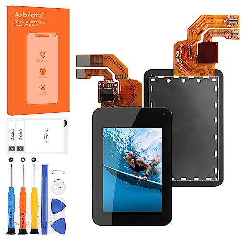 Pantalla para cámara GoPro Hero8 Reemplazo de pantalla para Go Pro Hero8 Action LCD Screen Hero 8 Touch Display Digitalizador Asamblea Piezas de reparación (negro)