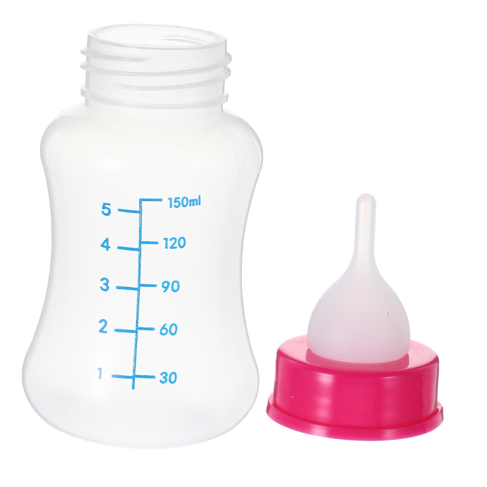 Totority 4Pcs Silicone Pet Feeding Bottle with Replacement Mouth Cleaning Brush Random Color Easy Feeding for Puppies and Kittens and Materials