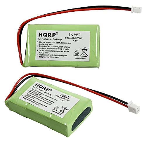 HQRP 2-Pack Battery Compatible with Dogtra BP74R AE552438P6H DC-34 AE562438P6H, 2300-NCP Advance, 2302-NCP Advance, 2500-T&B, 2502-T&B, 3500-NCP Super-X Dogtra Replacement