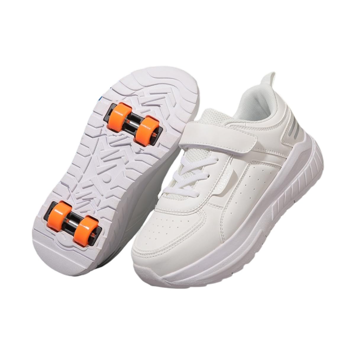 Hixingo Zapatillas con Ruedas Niña Niño, Zapatos con Ruedas Unisex 2 en 1 Zapatillas Patines, Zapatillas Ruedas 31-40 EU, Zapatos Patines Calzado de Skateboarding Multifuncionales