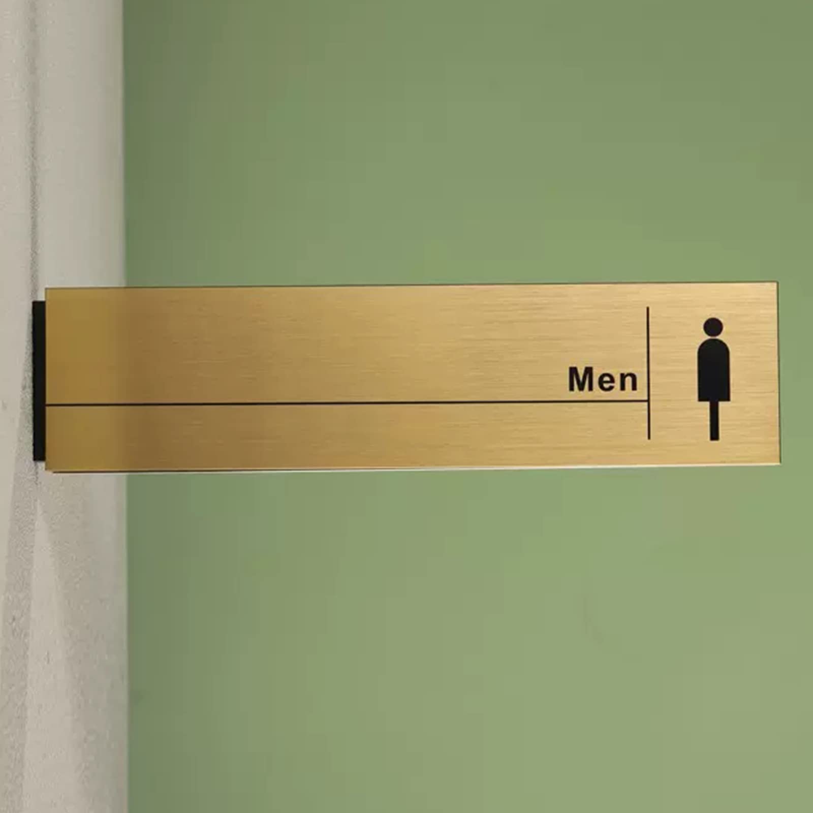 VNVFJKLO restroom sign, Men and Women Aluminum Alloy Bathroom Sign Decor, Retro Look Toilet Signage for Offices, Businesses, and Restaurants, 12.6 * 3 Inch(B)