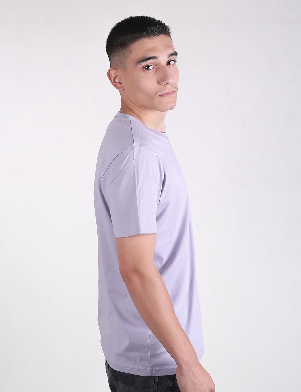Organic Cotton Camiseta con Estampado Icon, Lavanda, M
