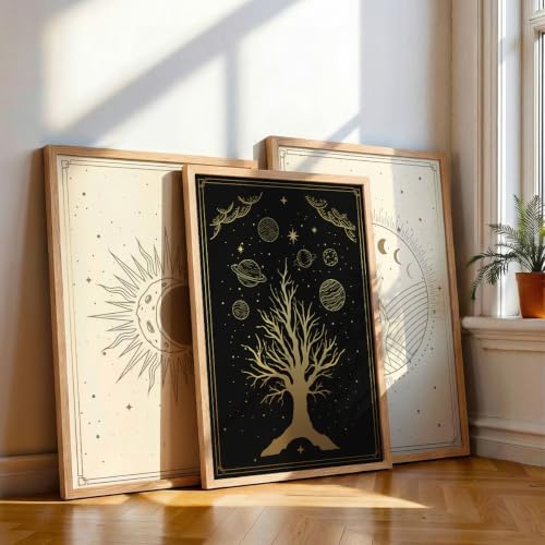 Image of NoWorries Wall Paintings for Home Decoration | Set of 3 Modern Framed Posters for Living Room, Bedroom & Office | Stylish Wall Art for Interior Decor (Art-11, 17x25inch)