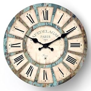Wood wall clock for kitchen small wall clocks battery operated 12 inch rustic wall clock slient farmhouse clocks for walls no solid wood it is with mdf material  urban country home decor