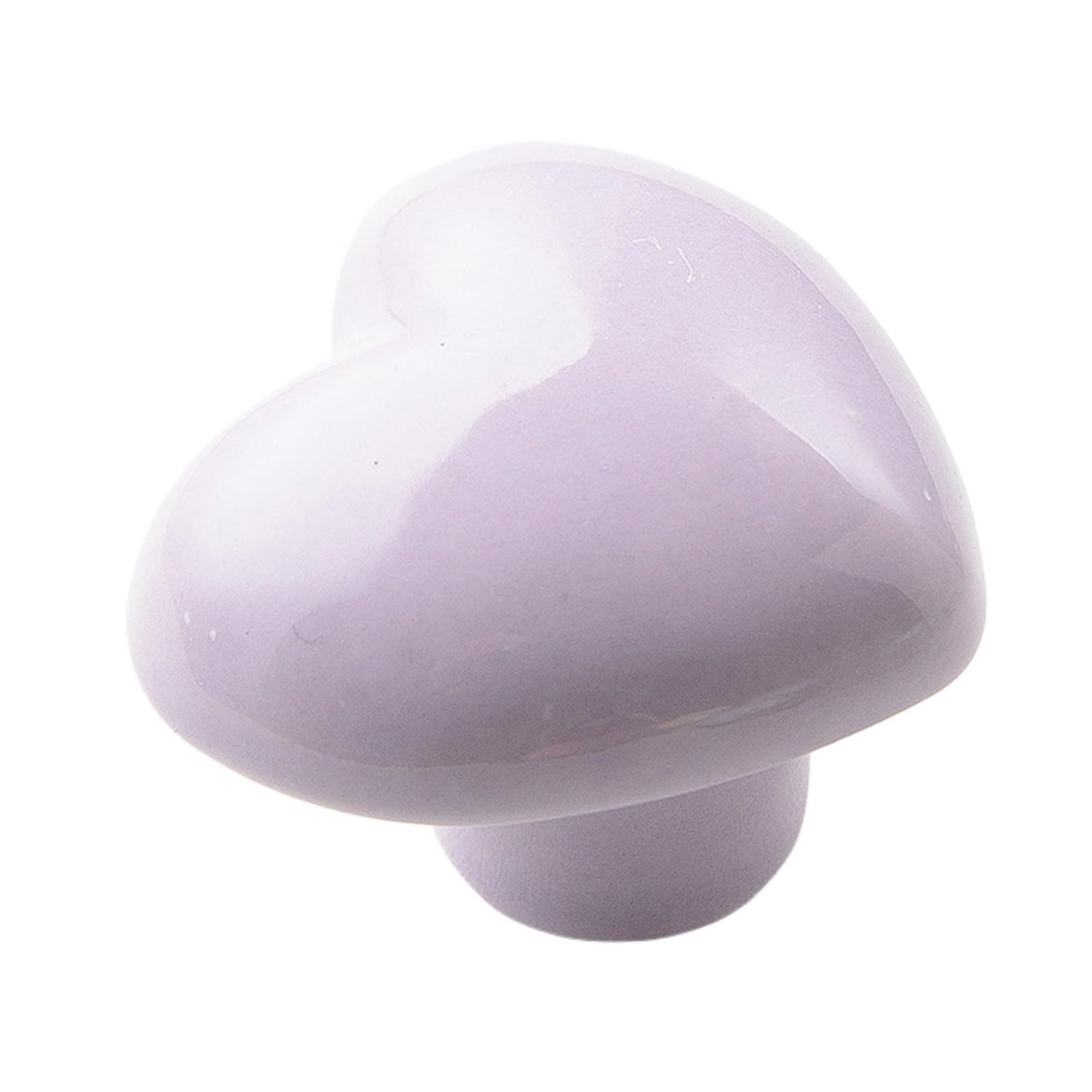 Cidegoo Purple 6Pcs Ceramic Drawer Knobs Crystal Round Cabinet Handles For Wardrobe Door